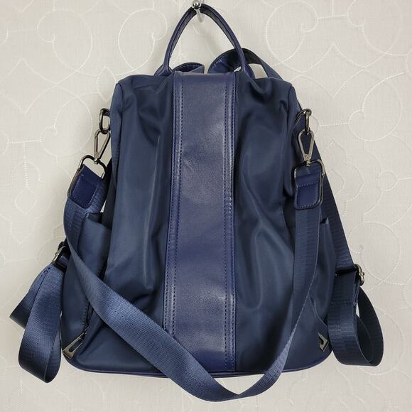 Pincnel Women Blue Backpack Waterproof Nylon Anti-theft Lightweight Shoulder Bag - Picture 2 of 7